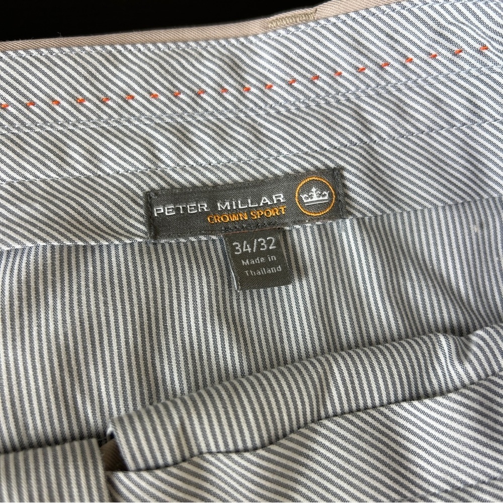 Peter Millar Mens Crown Sport Khaki Pants | Size 34 - Picture 8 of 10